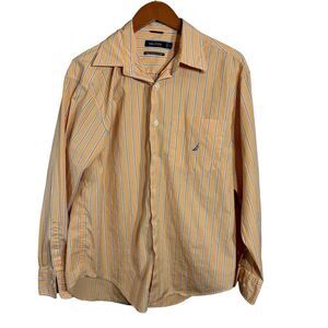 Nautica Orange Button Down Shirt Size M, SKU: 190-2252